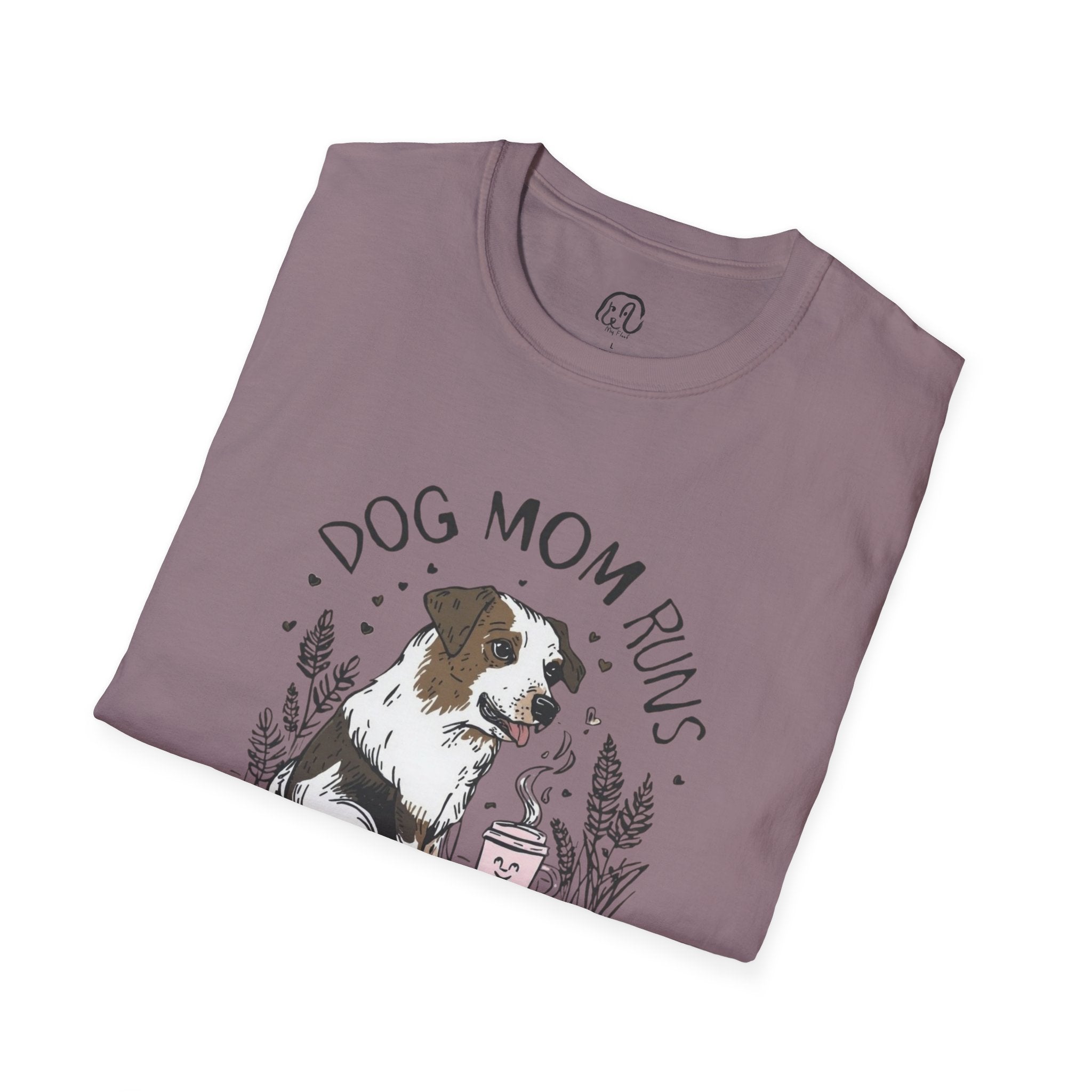 Dog Mom Runs on Coffee T-Shirt