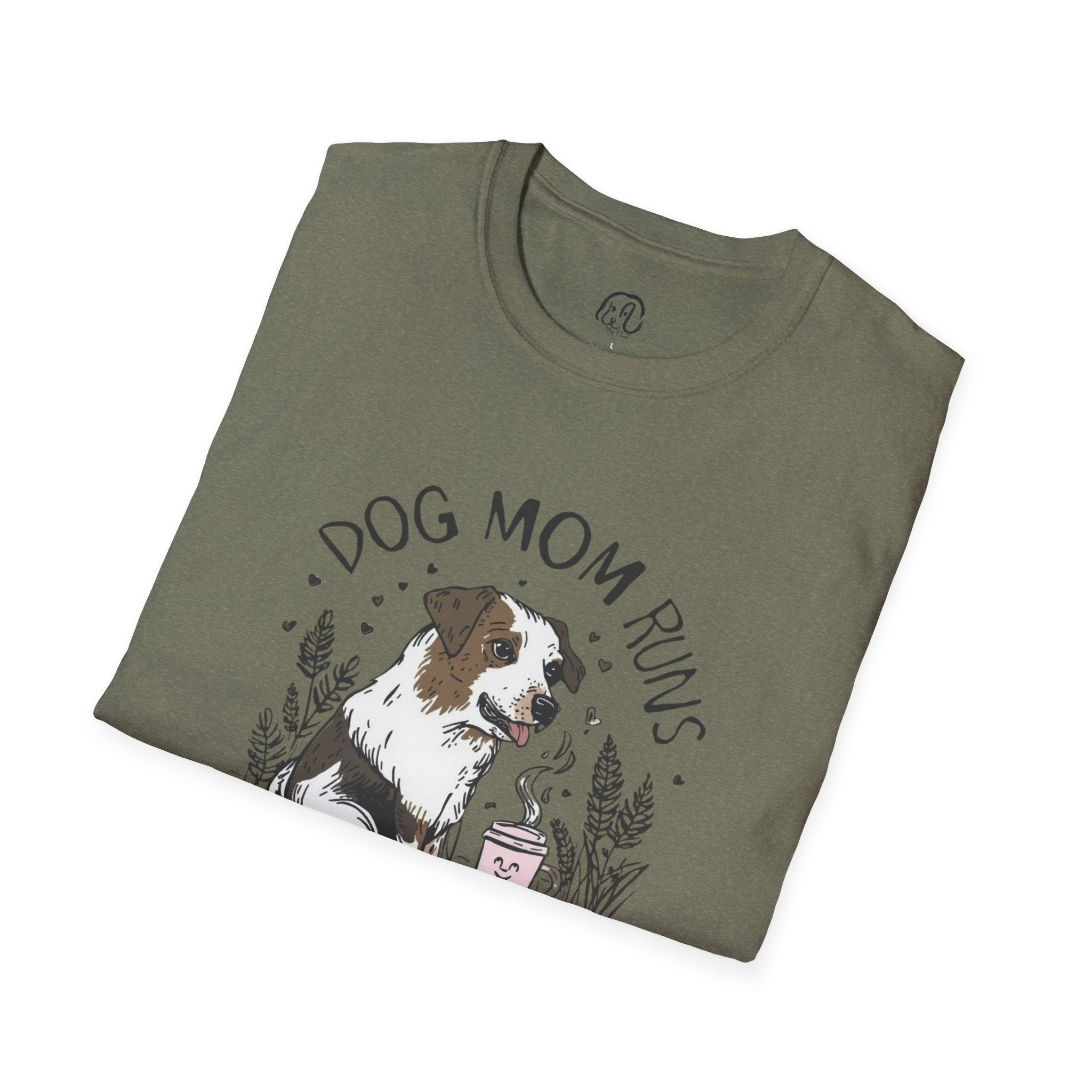 Dog Mom Runs on Coffee T-Shirt