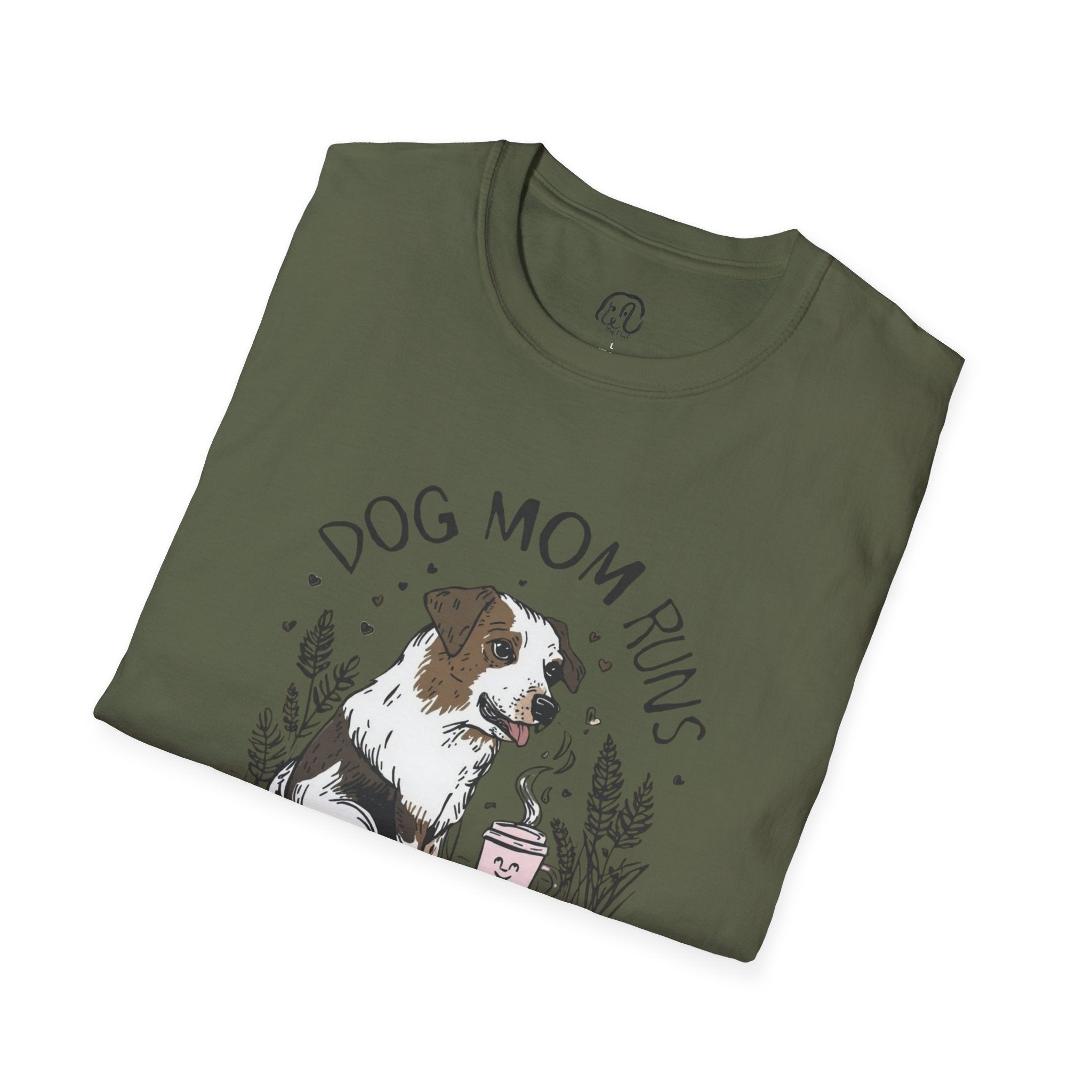 Dog Mom Runs on Coffee T-Shirt